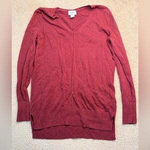 Old Navy V-Neck Long Sleeve Sweater - Rust